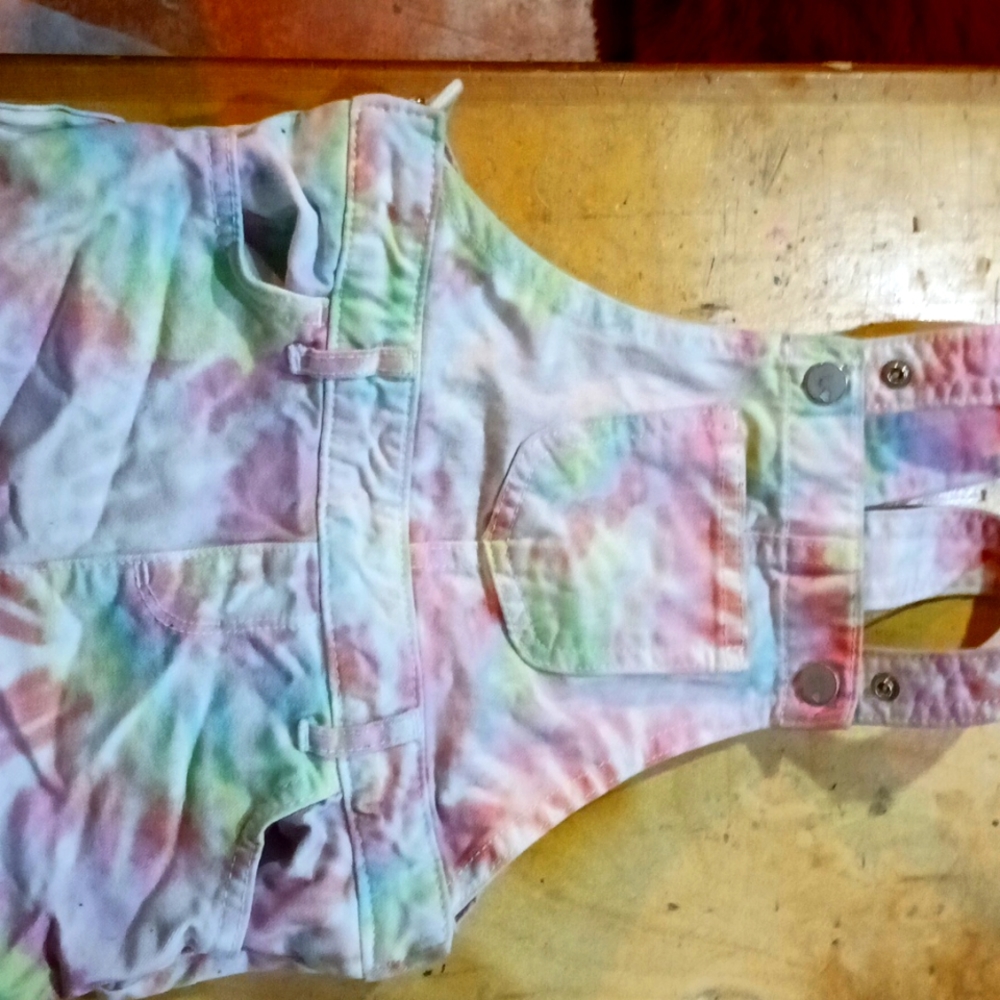 Tye dye overalls